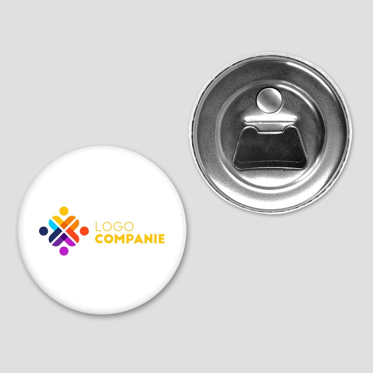 Flaschenöffner mit Magnet, individuell mit Logo bedruckt