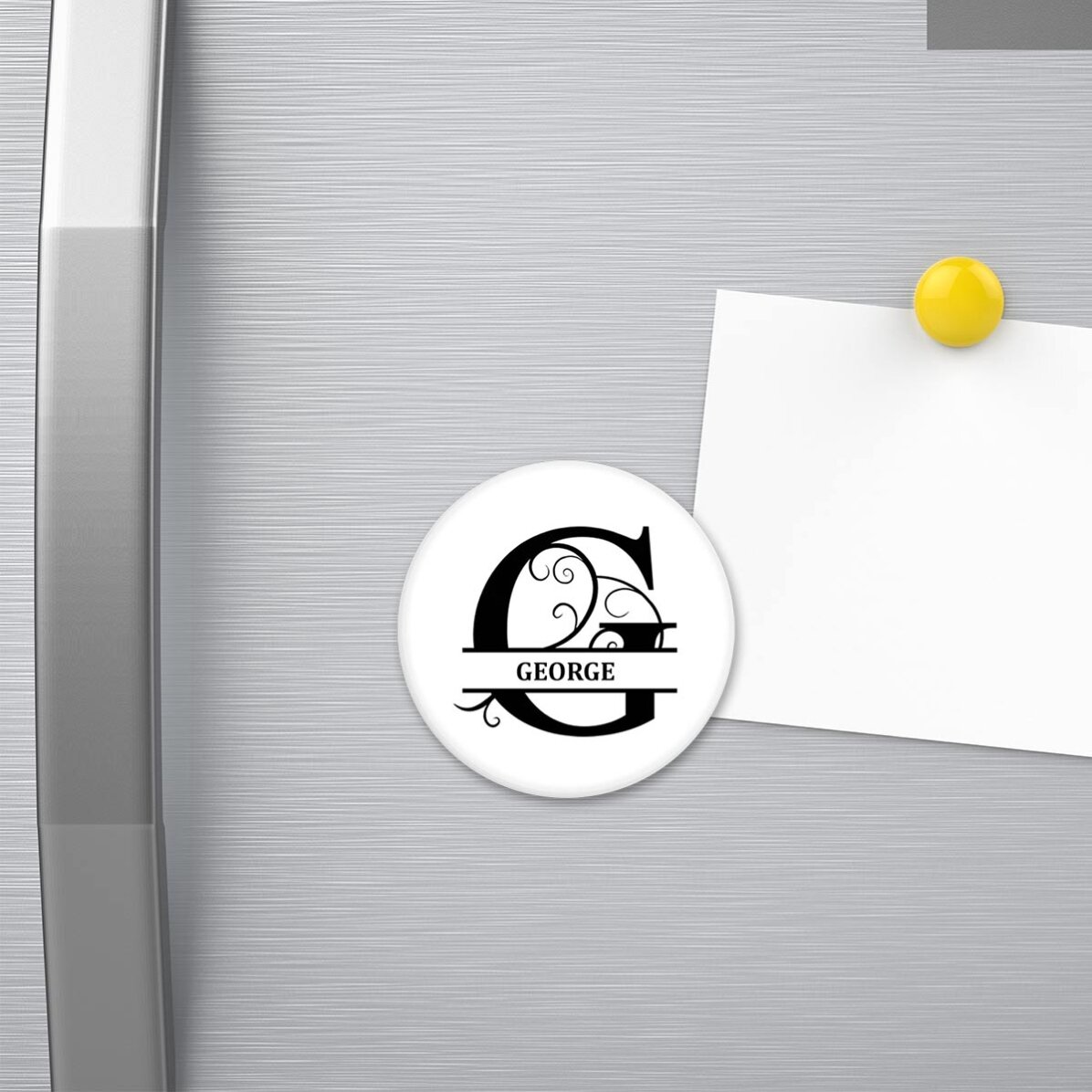 Flaschenöffner mit Magnet, individuell gestaltet mit Monogramm und Namen