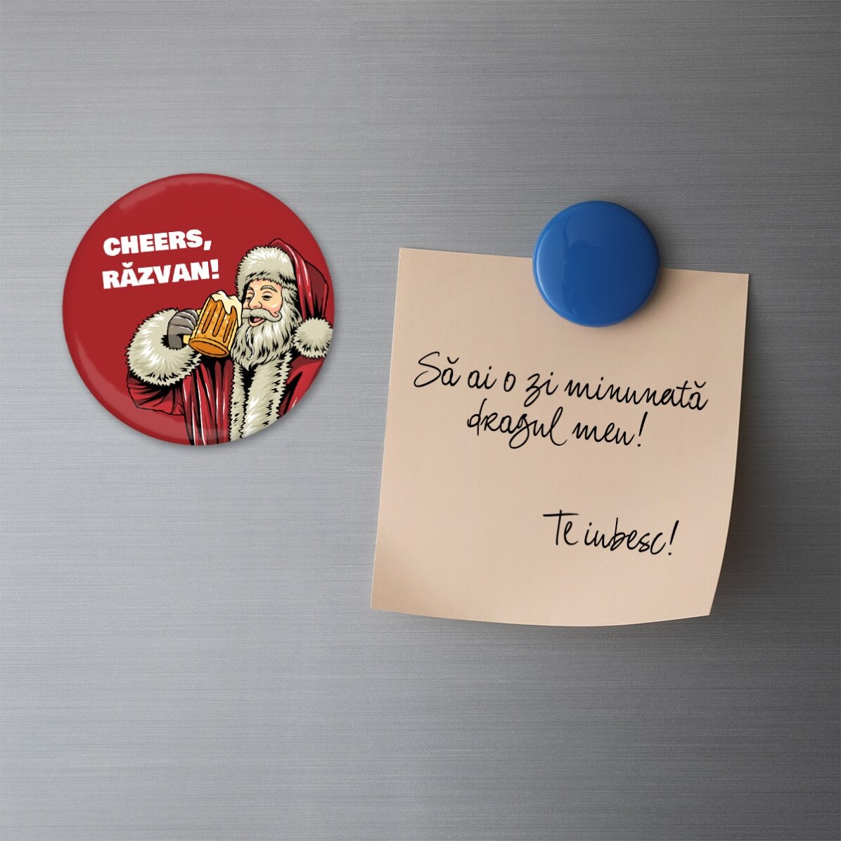 Personalisierter Flaschenöffner mit Magnet und Aufdruck – Weihnachtsmann