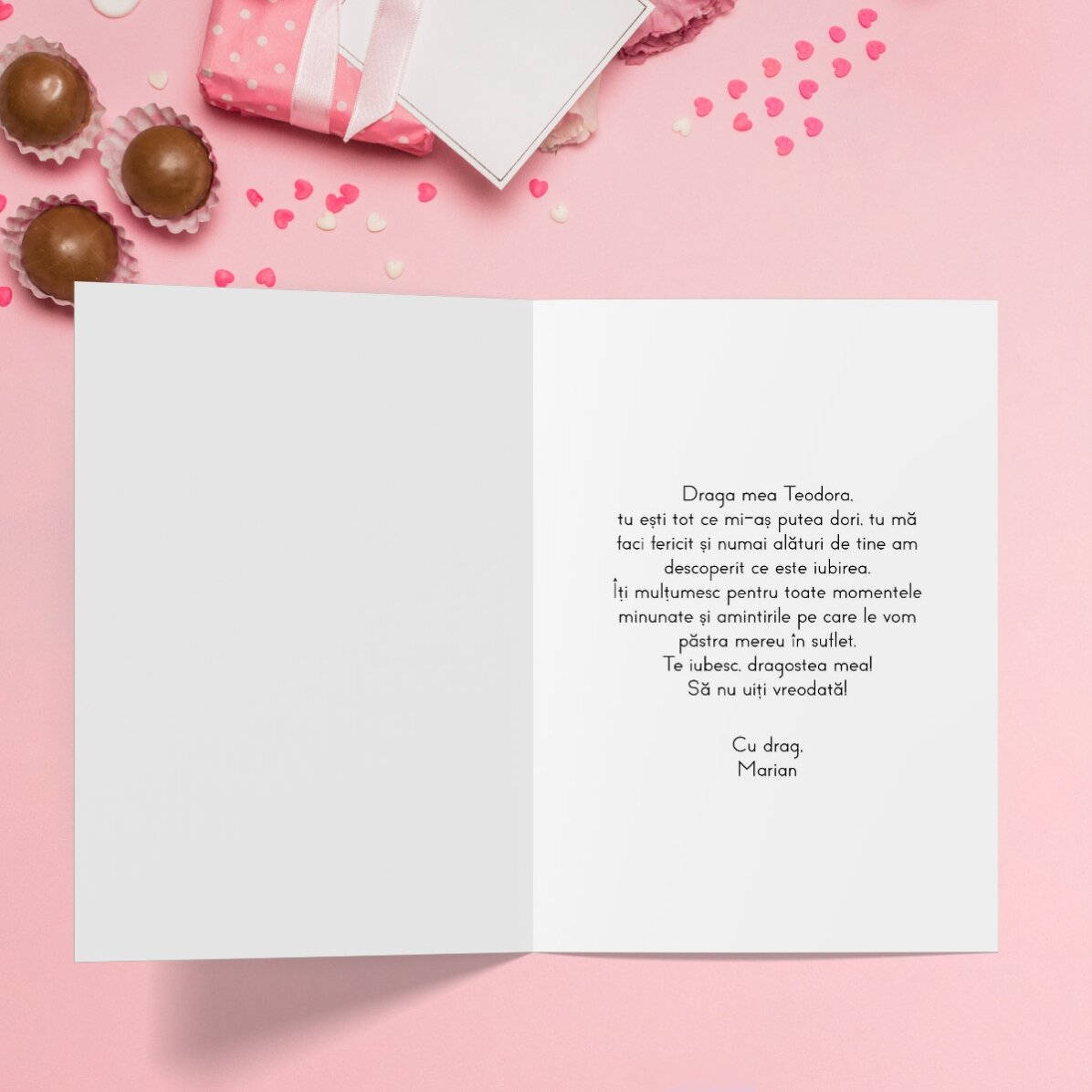 Personalisierte Grußkarte mit Foto – I love you!