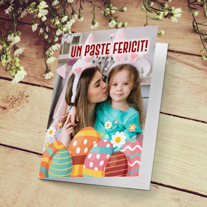 Personalisierte Grußkarte mit Foto – Frohe Ostern!