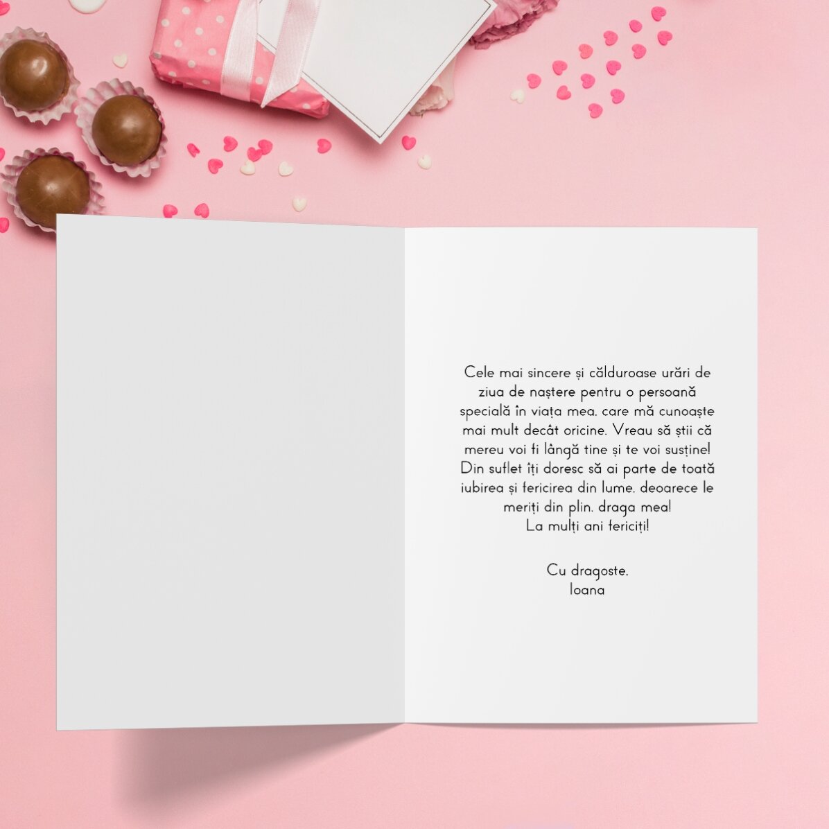Personalisierte Grußkarte mit Text – Luftballons