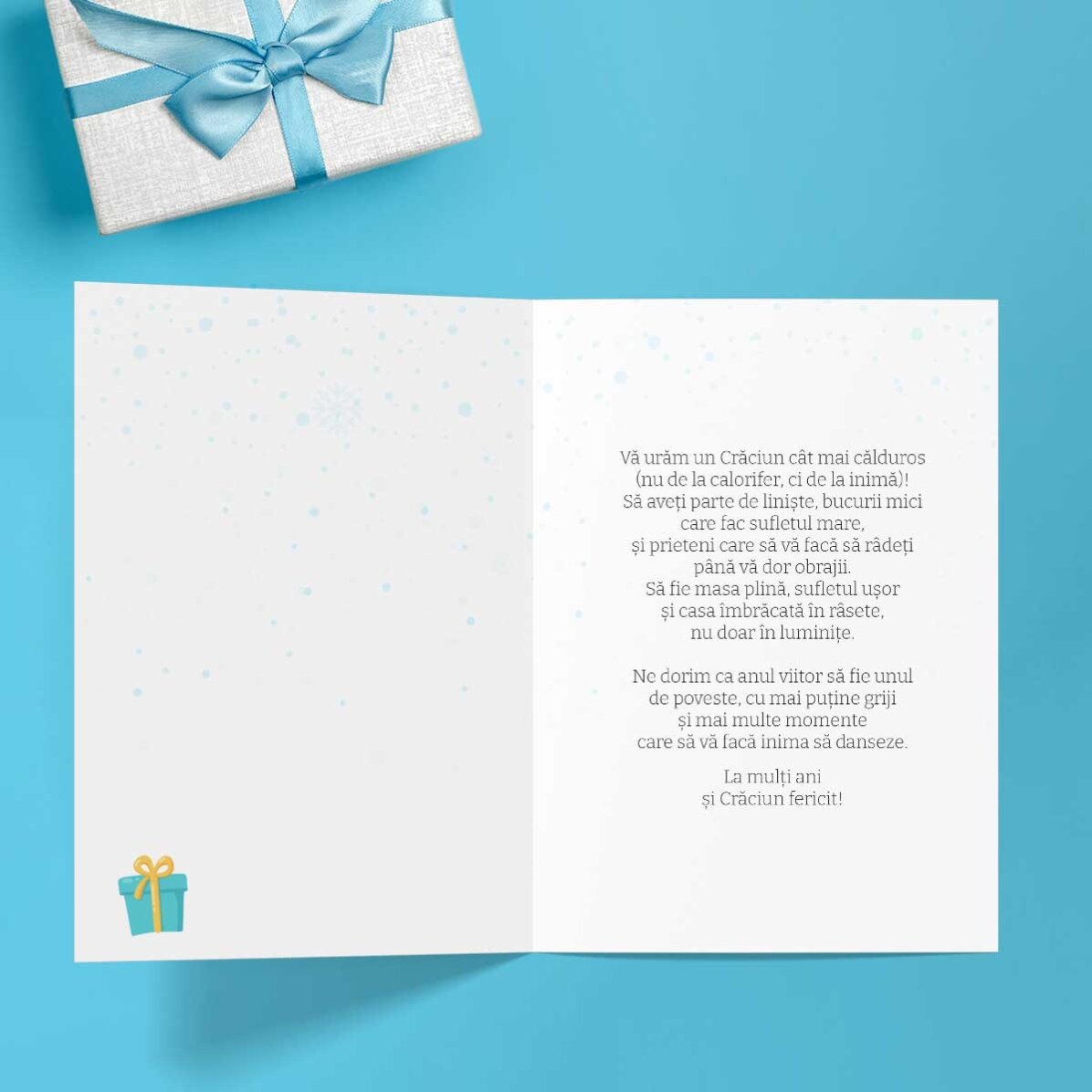 Personalisierte Grußkarte mit Weihnachtstext – Herzliche Grüße