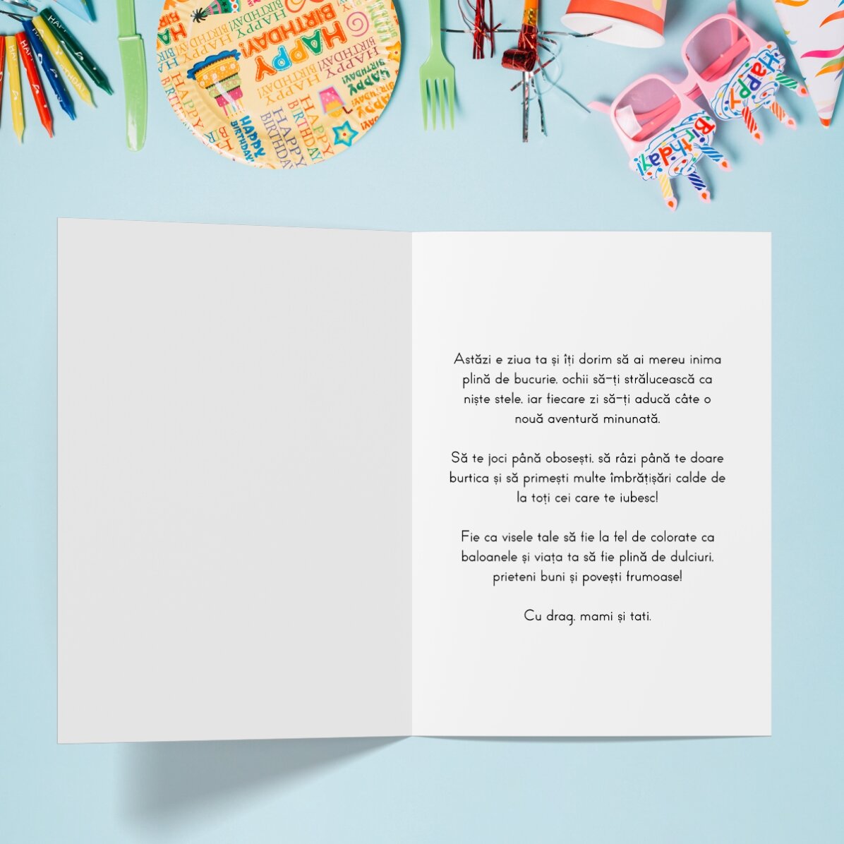Personalisierte Grußkarte mit Text – Emoji