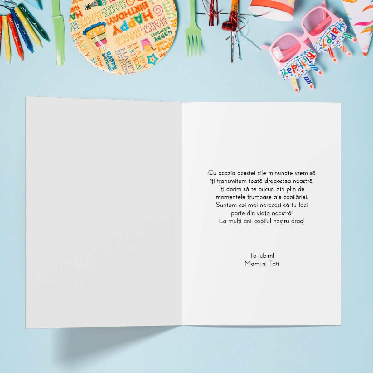 Personalisierte Grußkarte mit Text – Happy Birthday!