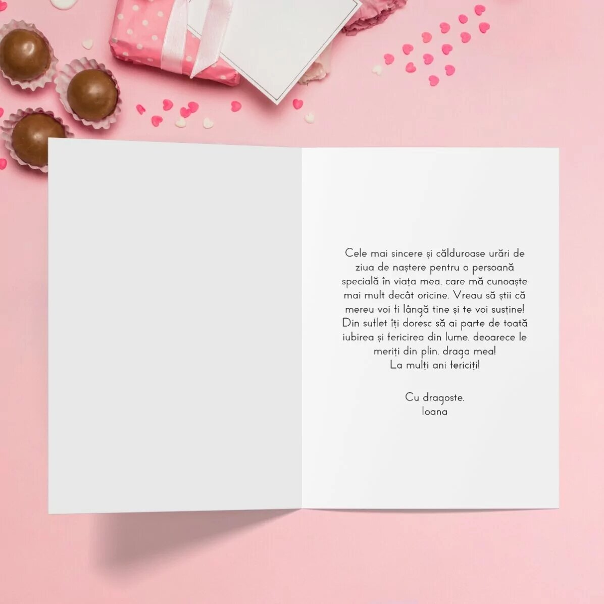 Personalisierte Grußkarte mit lila Cupcake