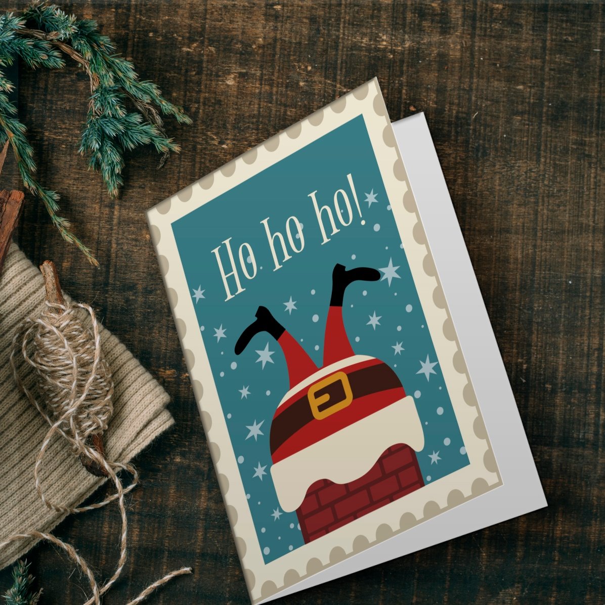Personalisierte Grußkarte – Ho ho ho!
