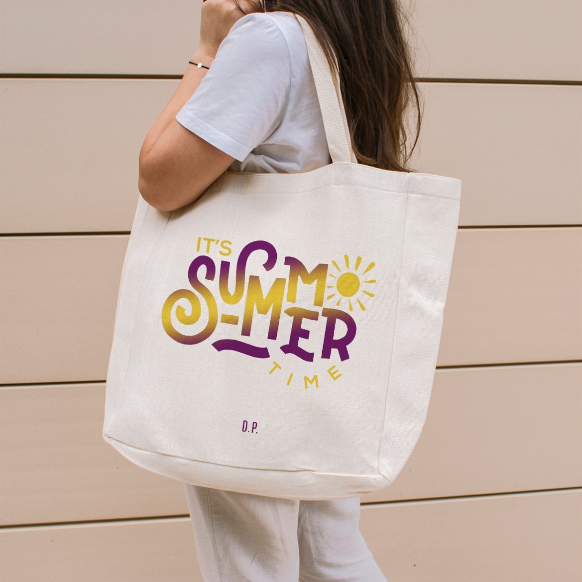 Personalisierte Strandtasche mit Aufdruck – It