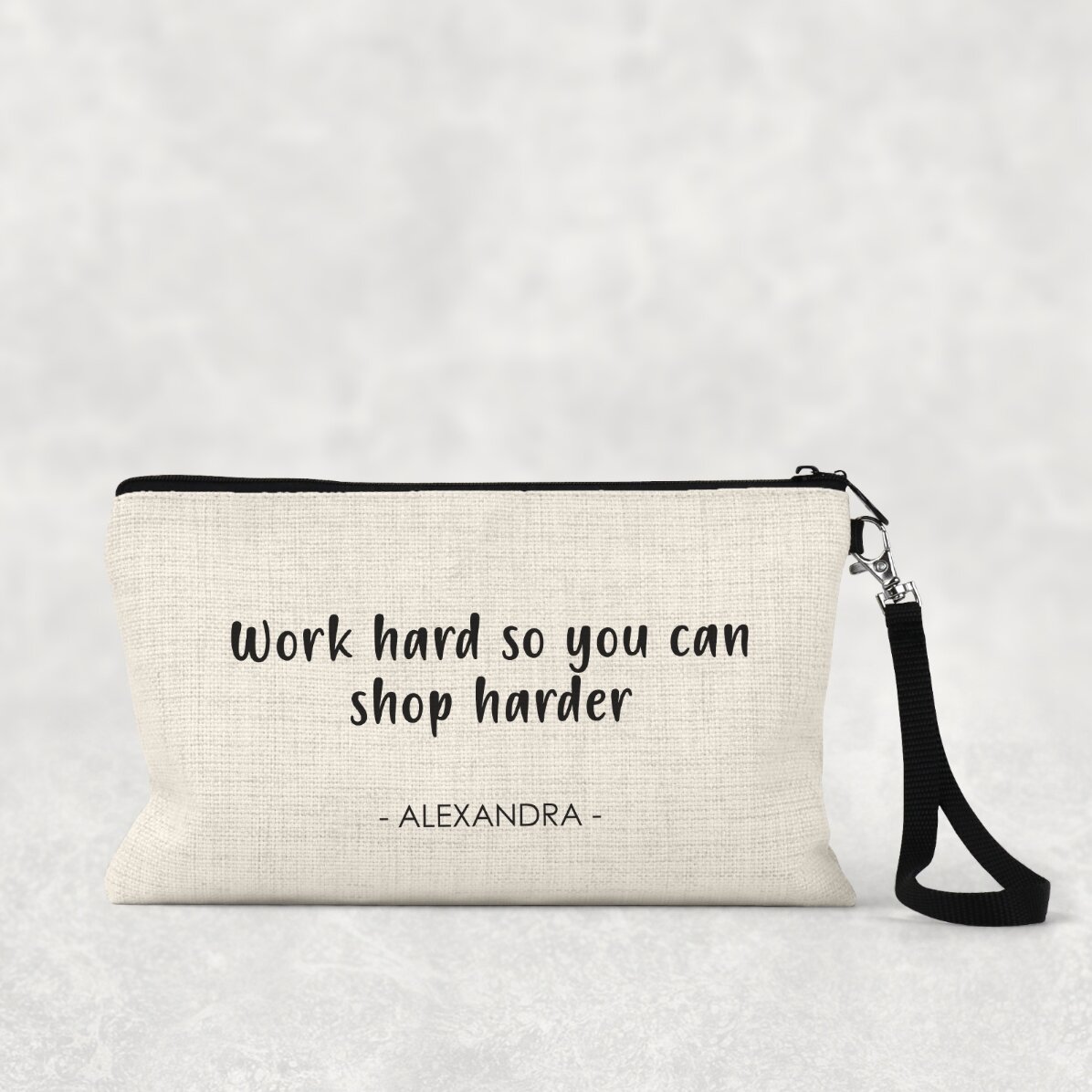 Personalisierte Kosmetiktasche mit Text