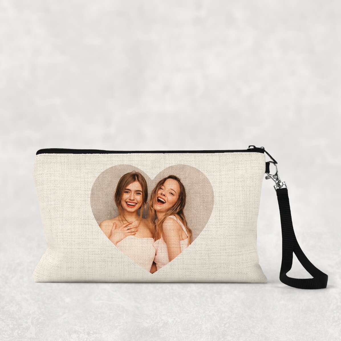 Personalisierte Kosmetiktasche mit einem Foto – Herz