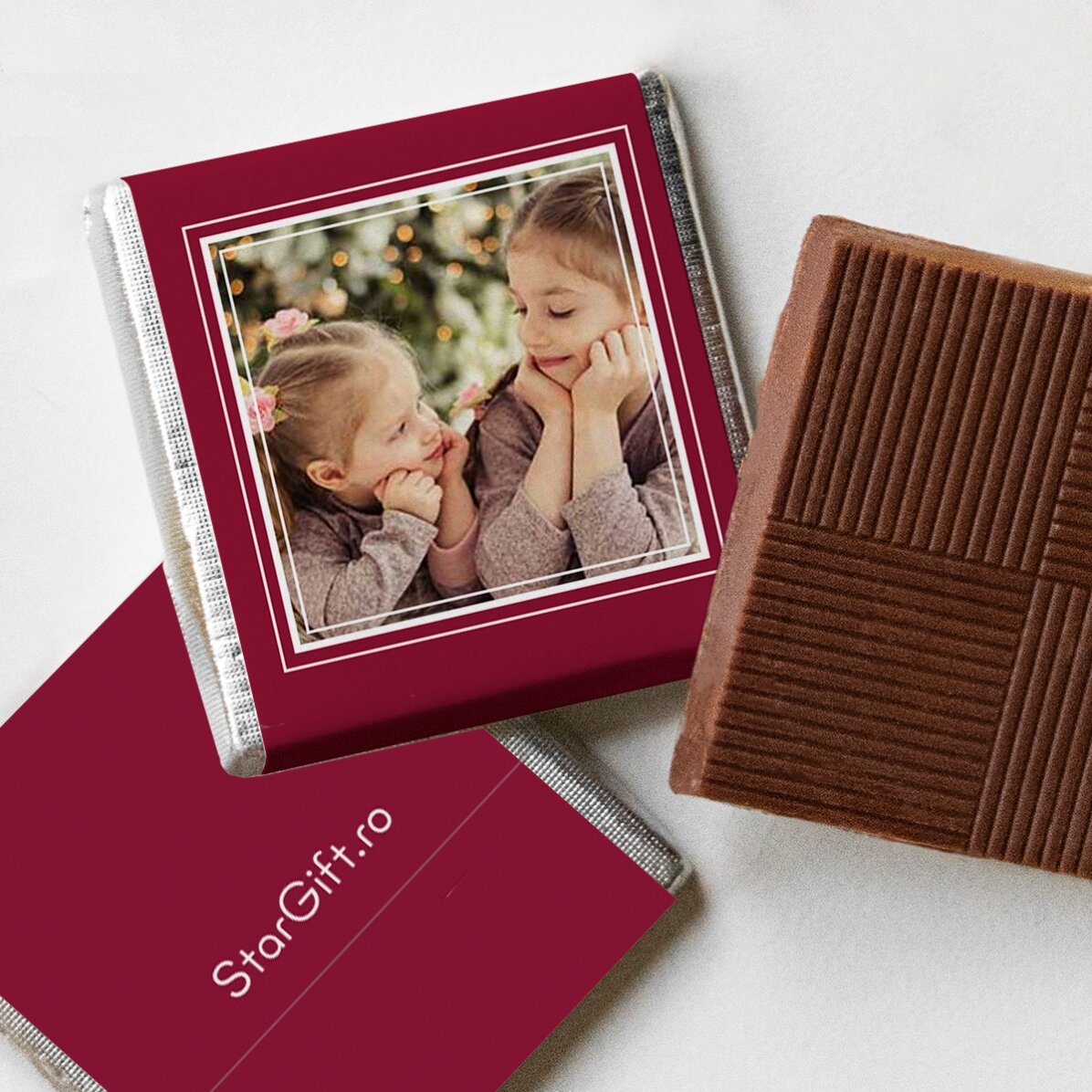 Kugel mit 10 personalisierten Mini-Pralinen mit Fotos