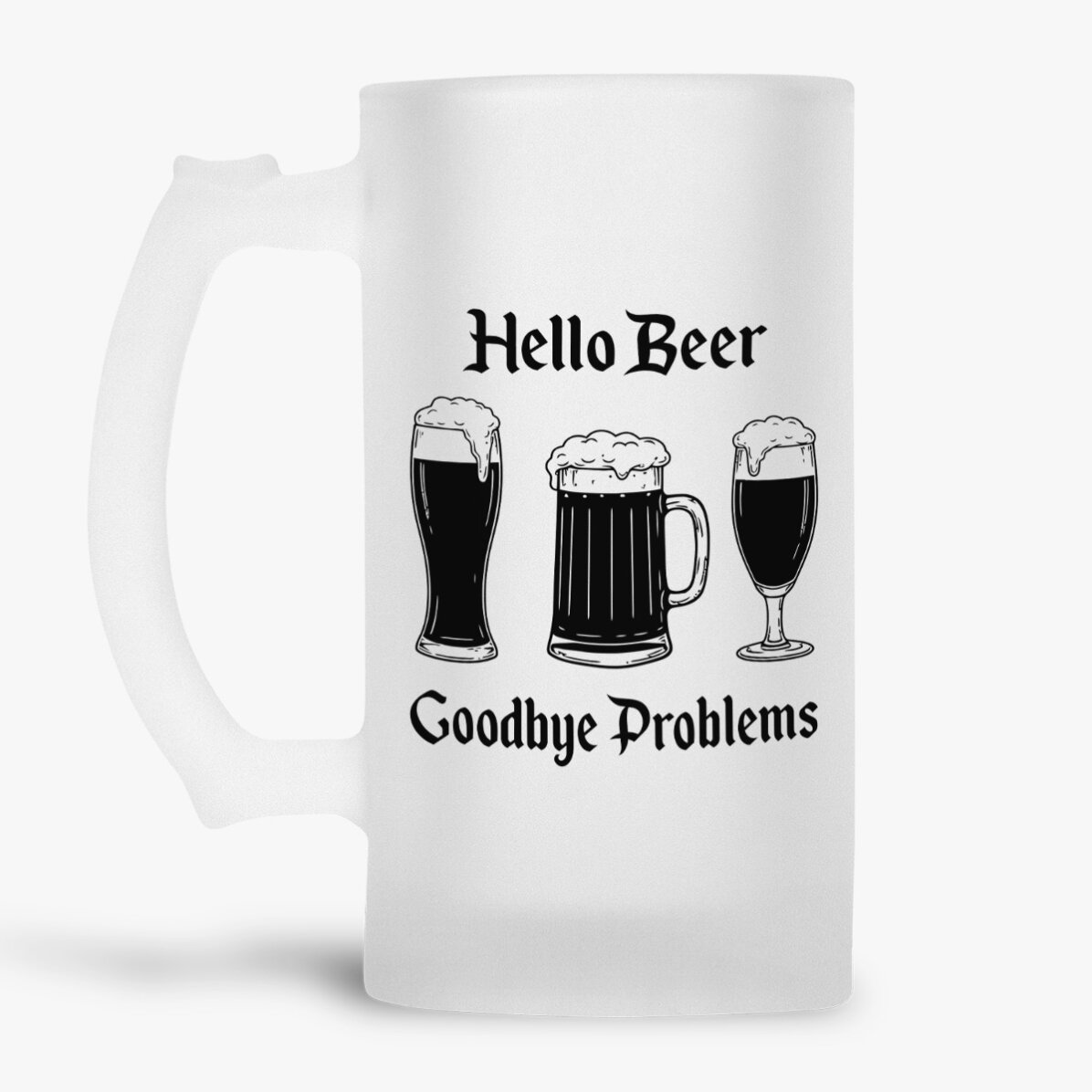 Personalisierter Bierkrug mit Botschaft – Hello Beer