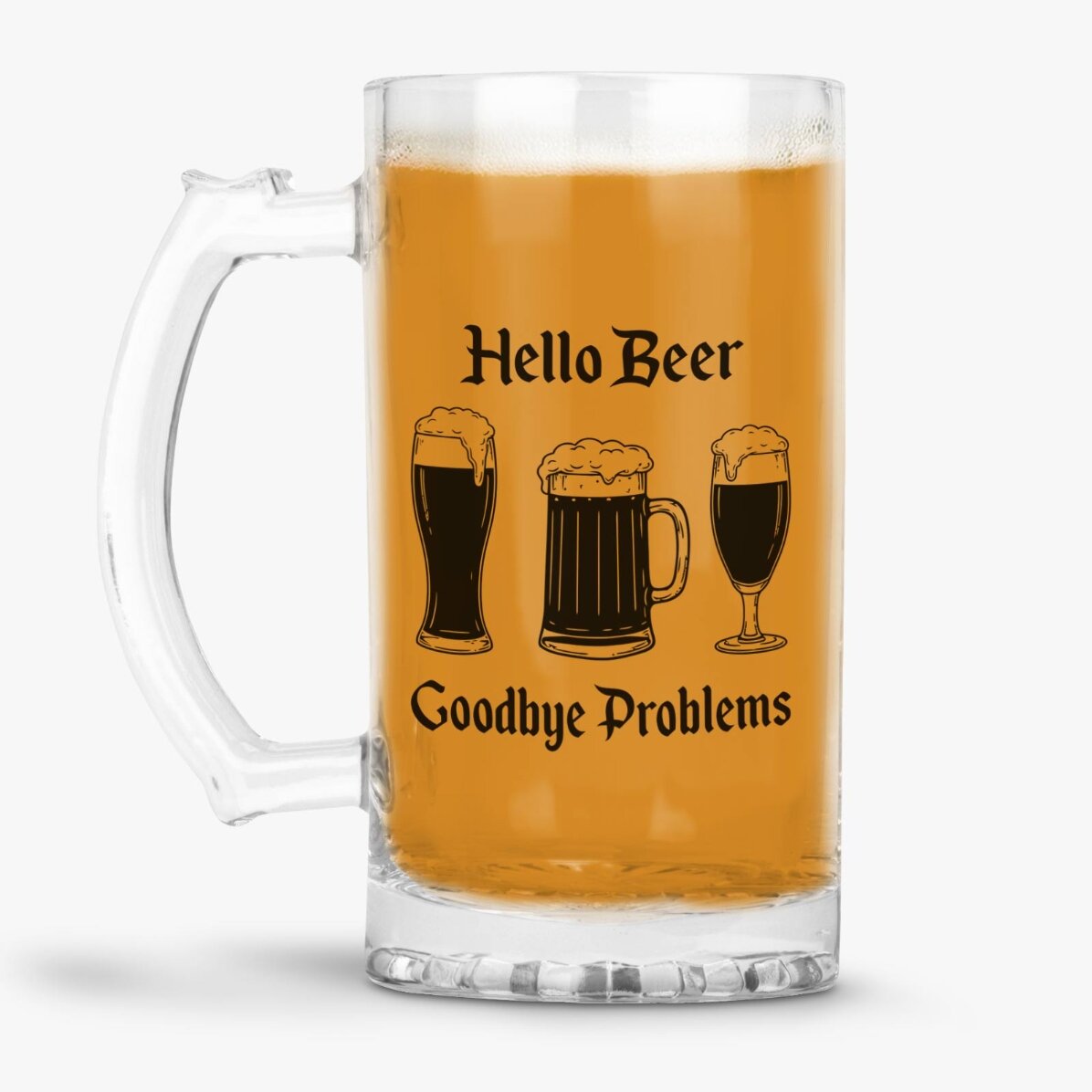 Personalisierter Bierkrug mit Botschaft – Hello Beer