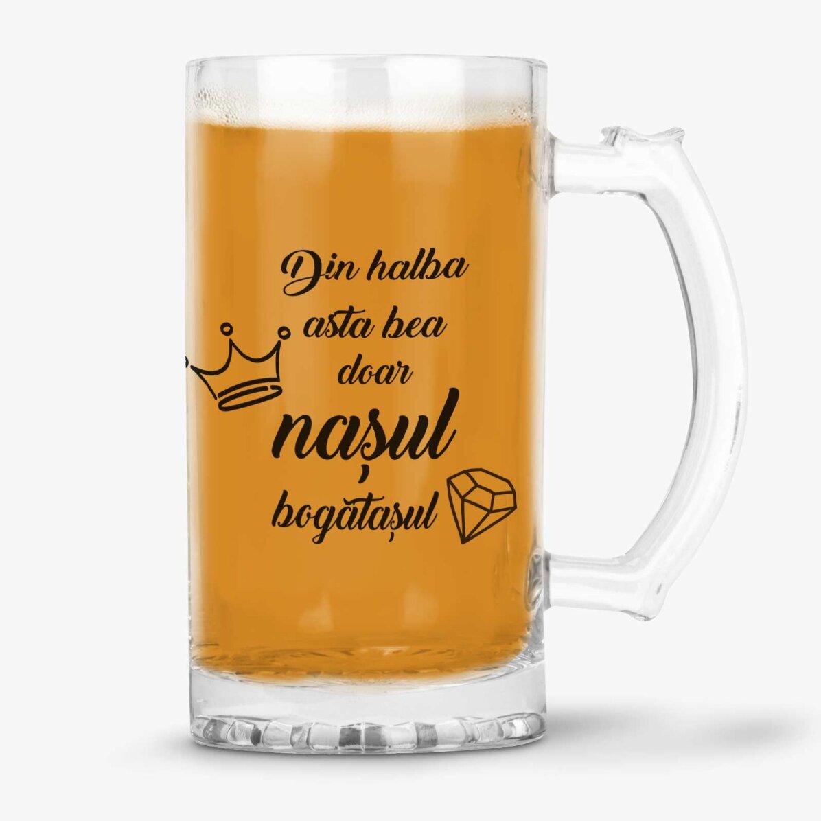 Personalisierter Bierkrug mit einer Botschaft für Papa