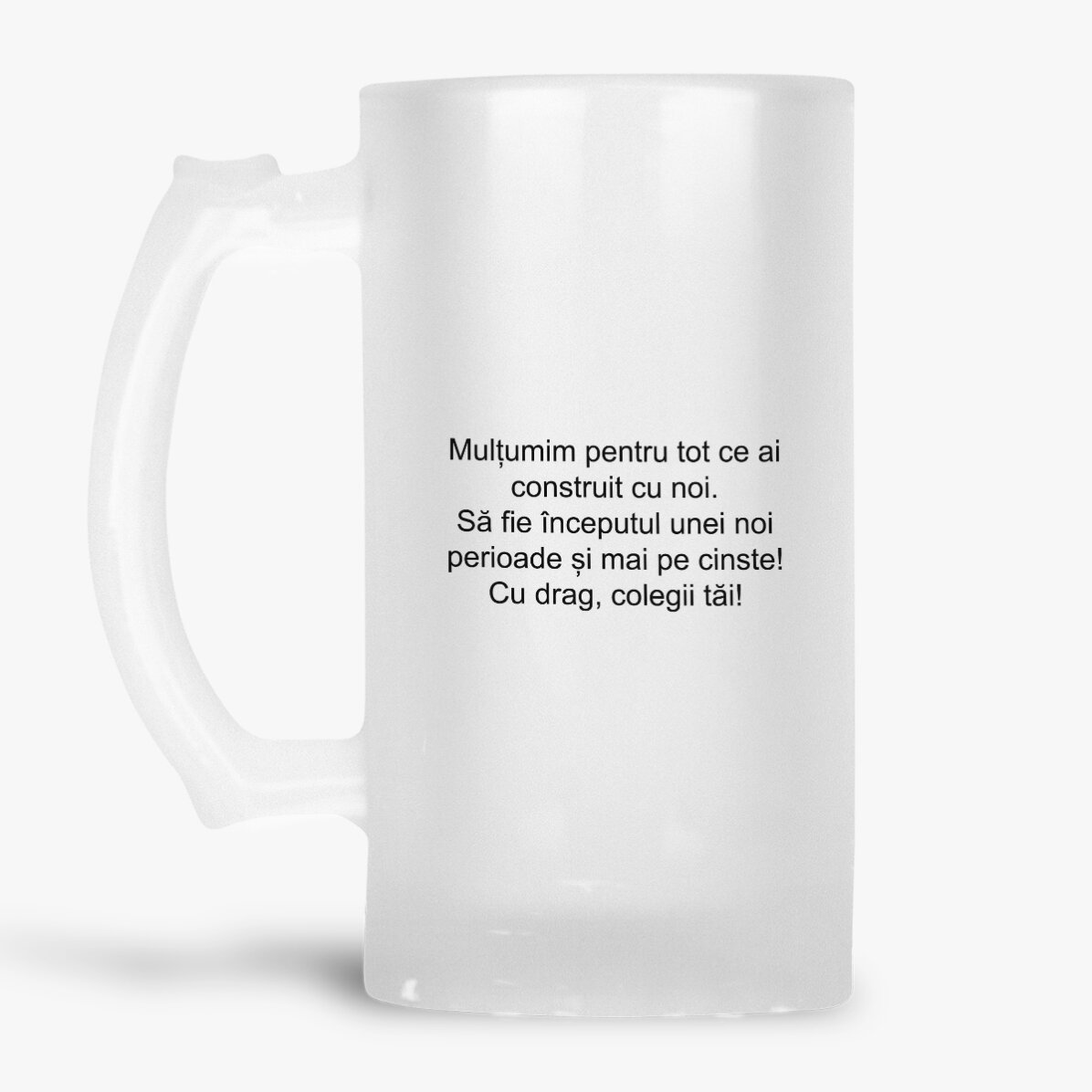 Personalisierter Bierkrug mit Botschaft