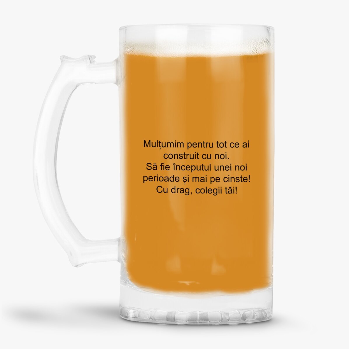 Personalisierter Bierkrug mit Botschaft