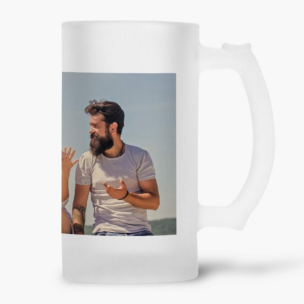 Personalisierter Bierkrug mit einem Foto