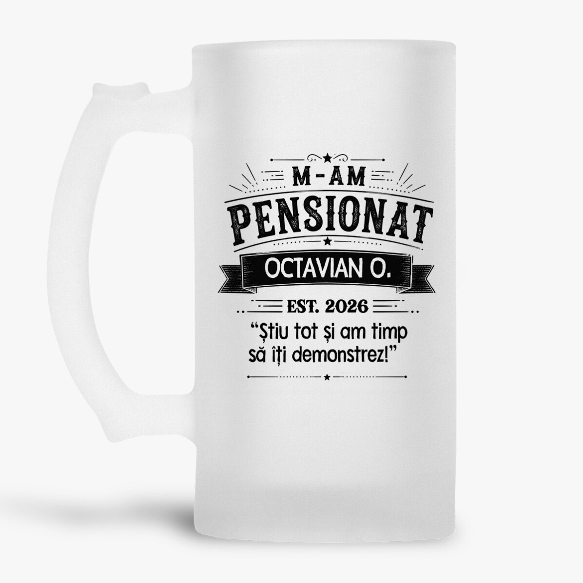 Personalisierter Bierkrug mit Text – Rentner