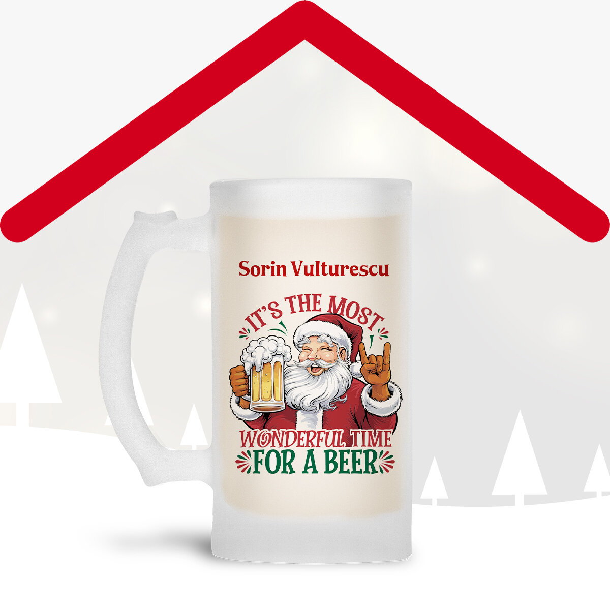 Personalisierte Weihnachtsbierkrüge