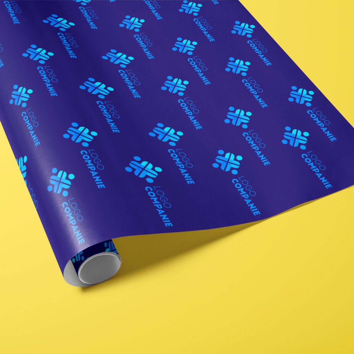 Individuell gestaltetes Geschenkpapier mit Logo
