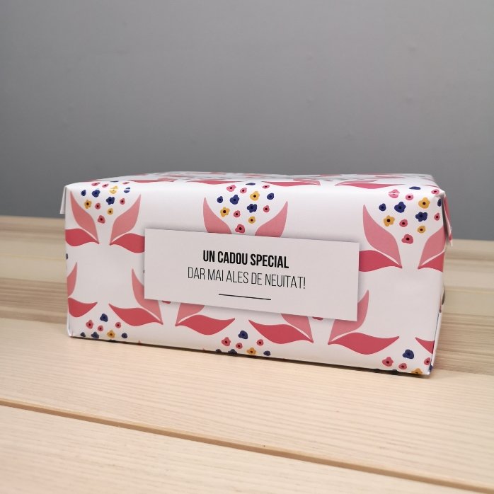 Individuell gestaltetes Geschenkpapier mit Text – Popcorn