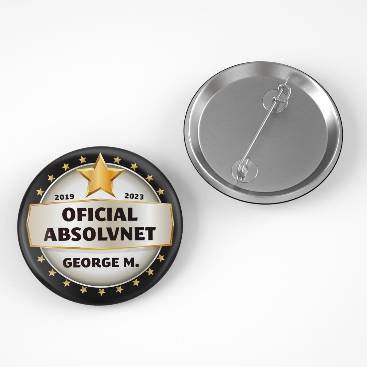 Personalisiertes Button mit Botschaft – Du bist ein Star