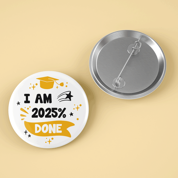 Personalisiertes Button mit Botschaft – „I