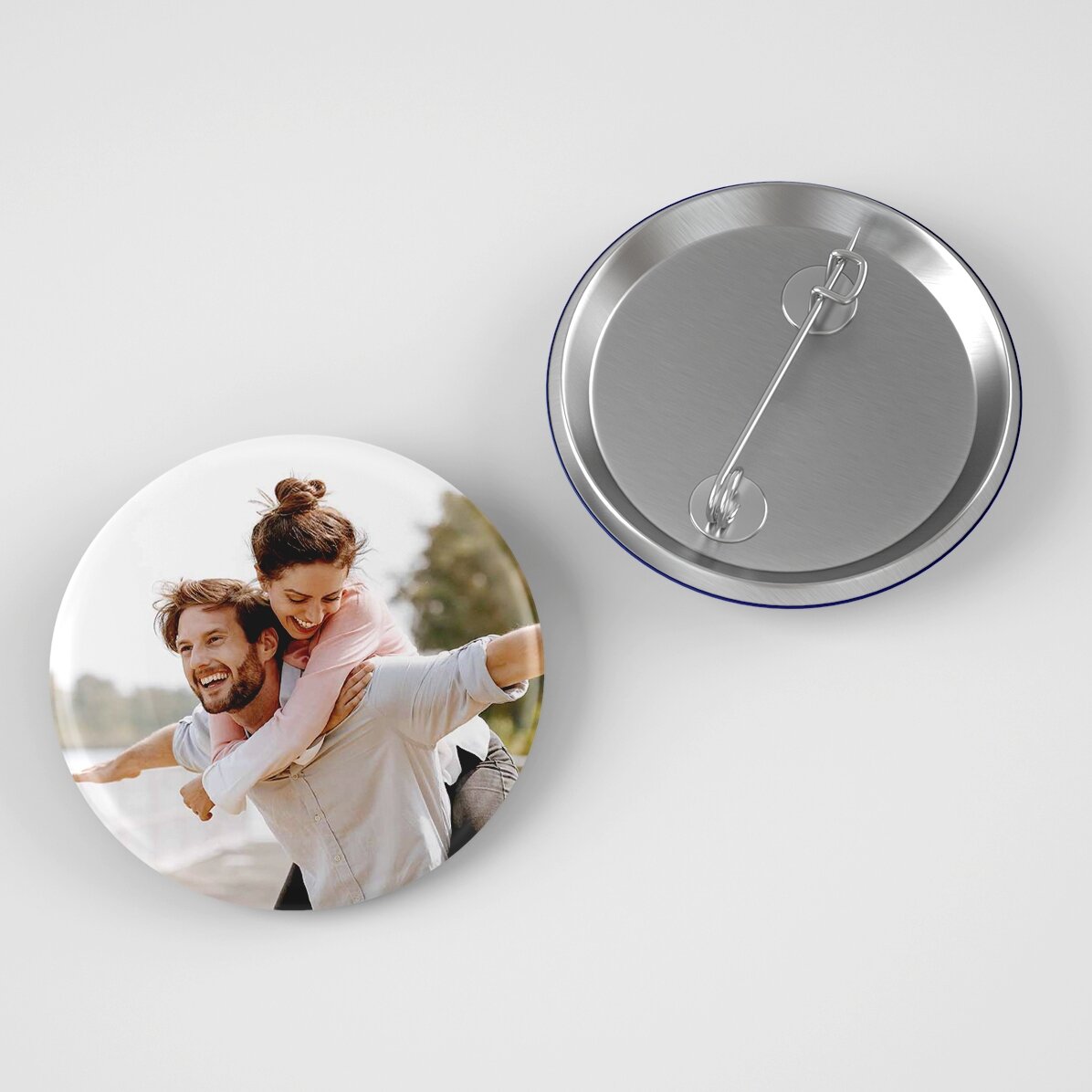 Personalisiertes Button mit einem Foto