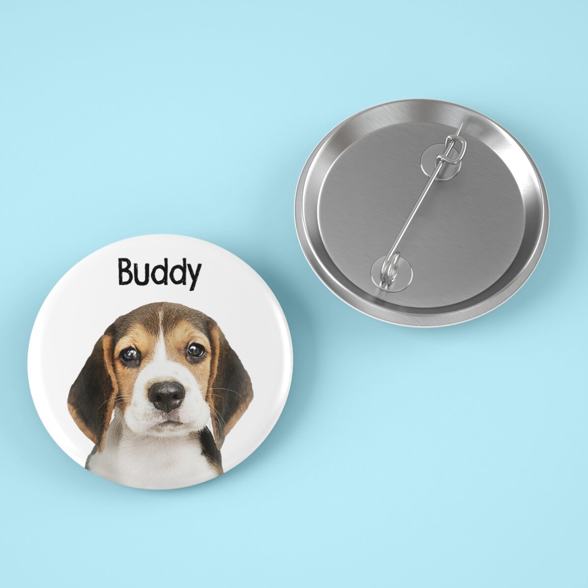 Personalisiertes Button mit Foto und Botschaft – Dein Haustier