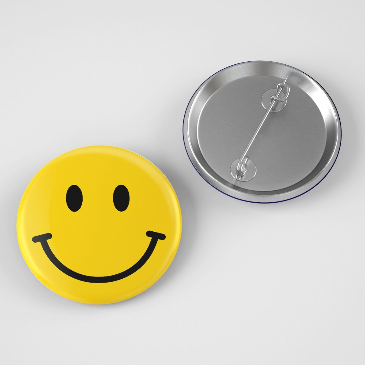 Personalisiertes Button mit Smiley-Motiv