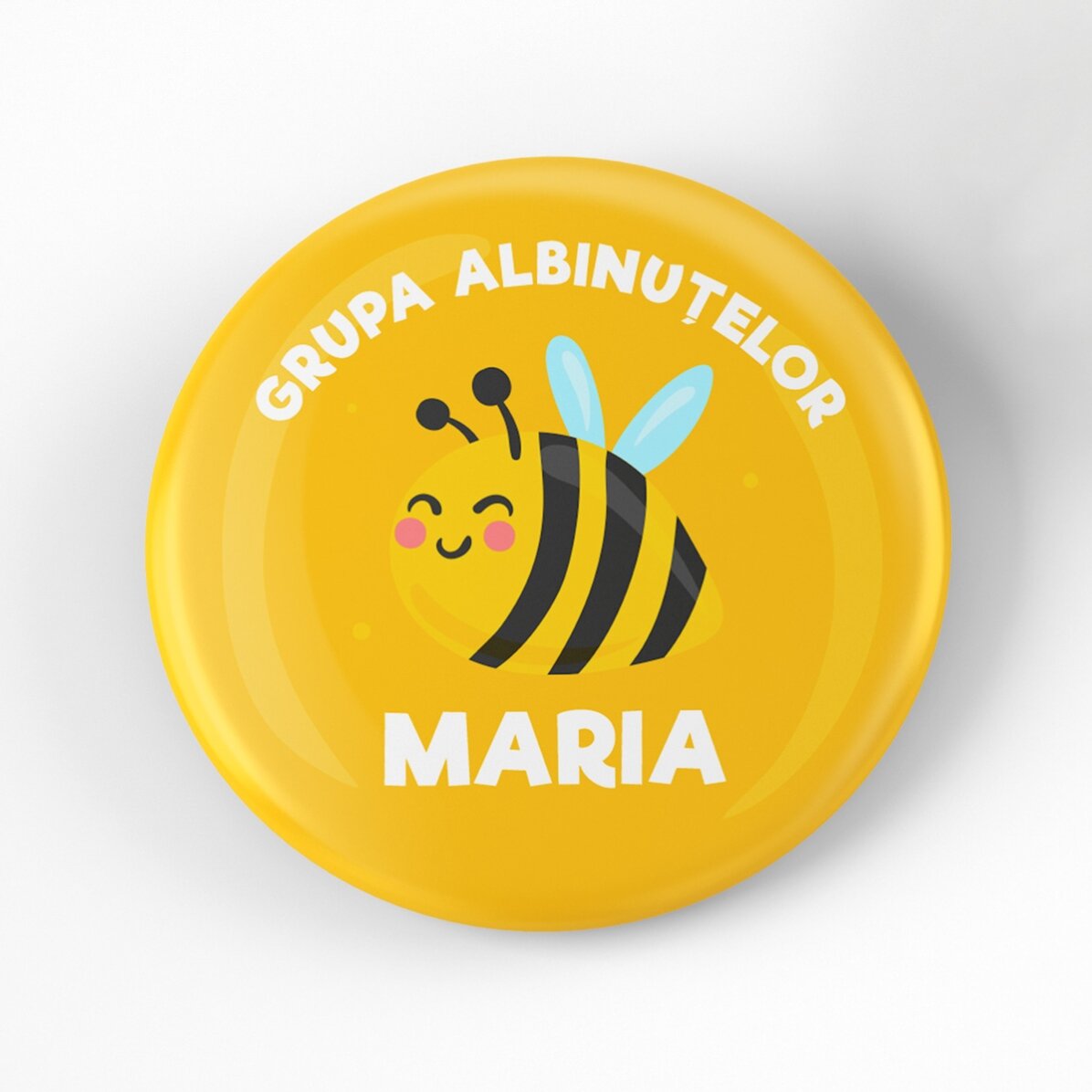 Personalisiertes Button mit Text – Gruppe der „Bienen“