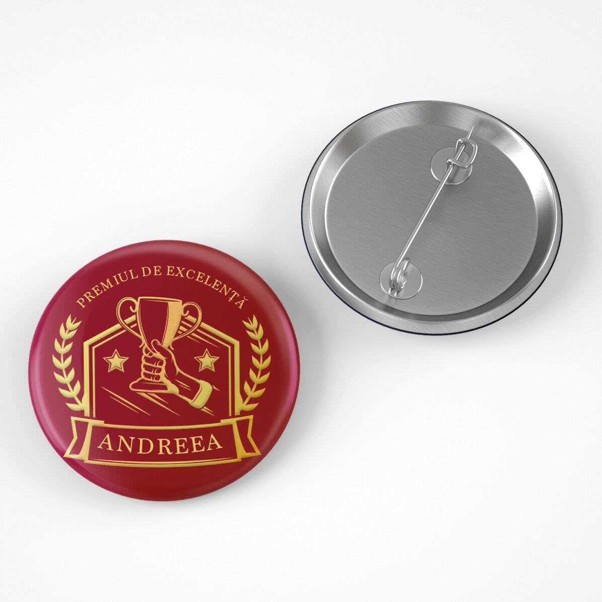 Personalisiertes Button mit Text für Champions