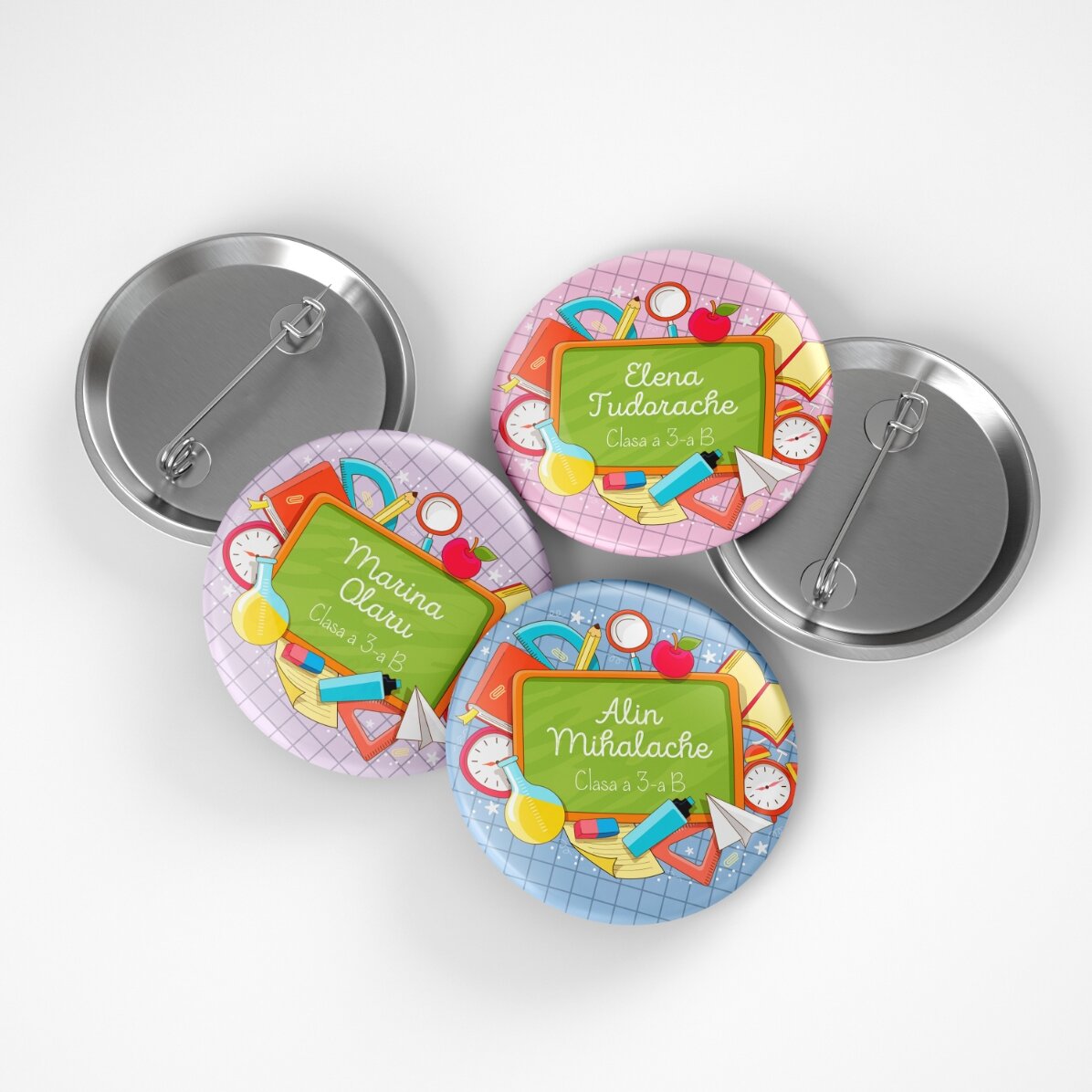 Personalisiertes Button mit Text – Schule