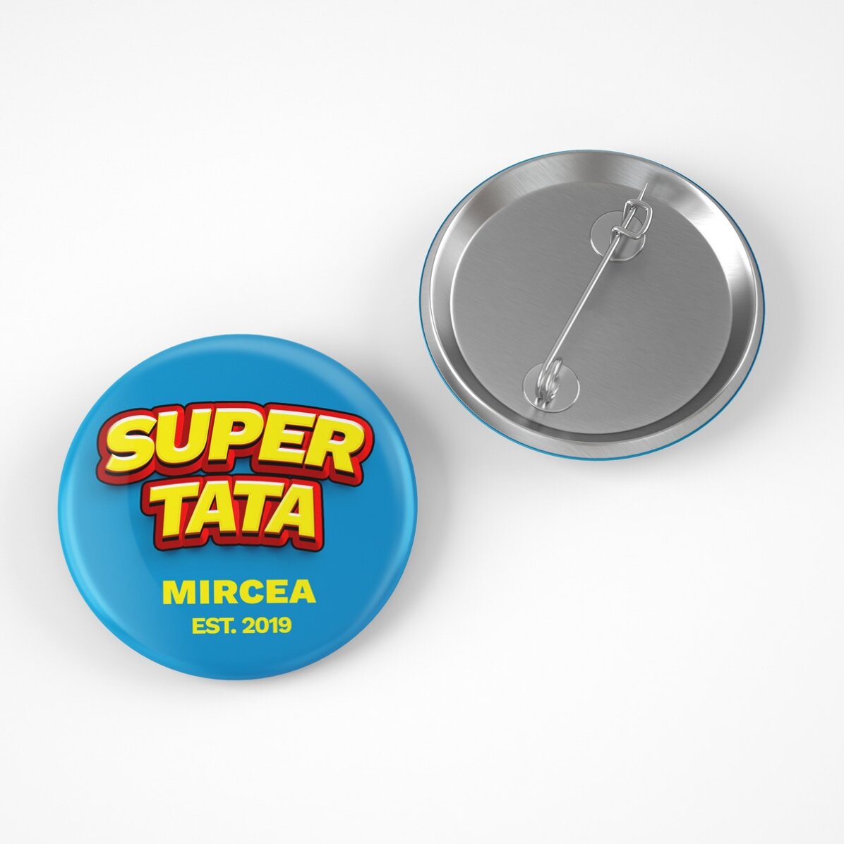 Personalisiertes Button mit Text – Super Papa