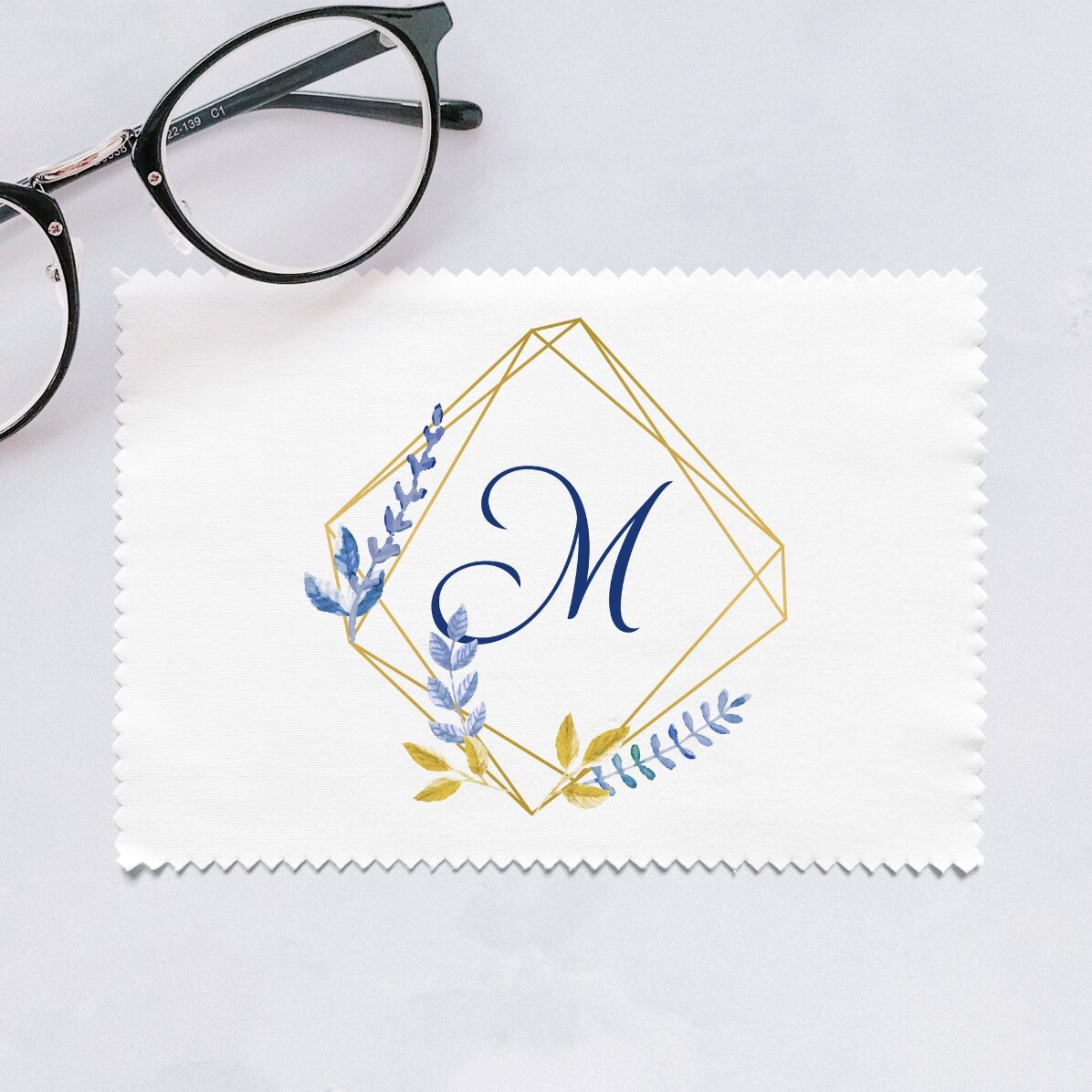 Individuell gestaltetes Reinigungstuch für Bildschirme/Brillen – Monogram