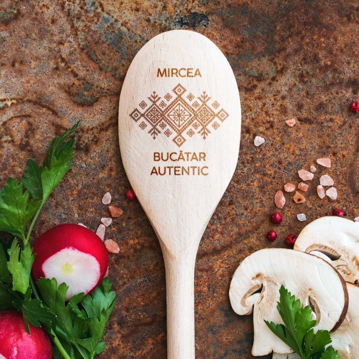 Personalisierter Holzlöffel – Authentischer Koch