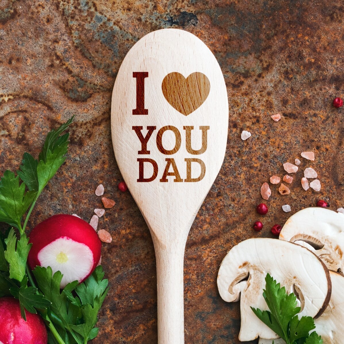 Personalisierter Holzlöffel – I love you