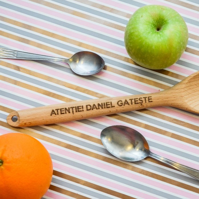 Personalisierter Holzlöffel – rundes Modell
