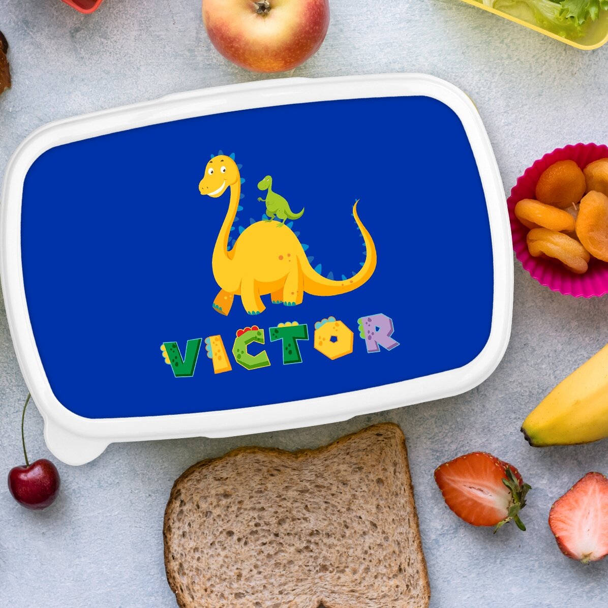 Lunchbox, personalisierte Auflaufform mit Namen – Dino