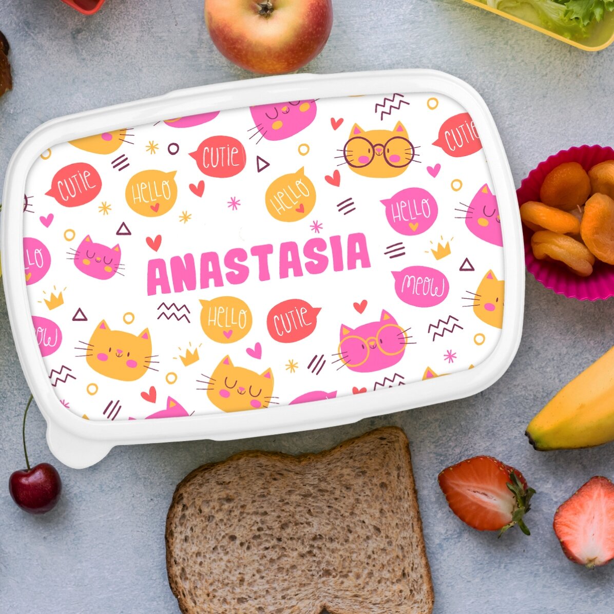 Lunchbox, personalisierte Auflaufform mit Namen – Hello cuties