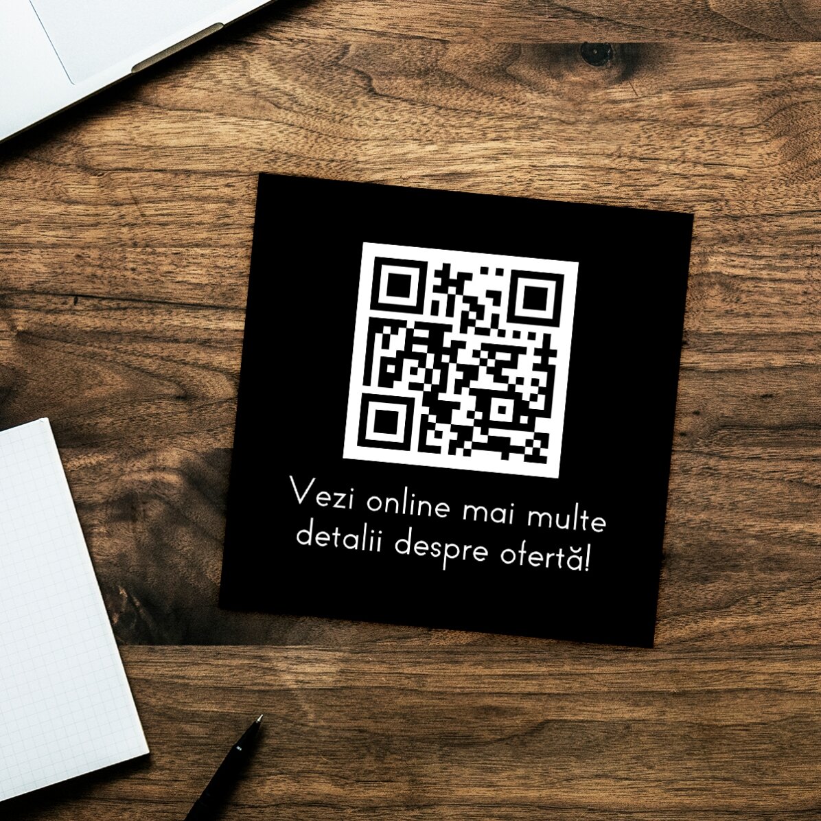 Individuell gestalteter Magnet (10 x 10) mit Text und QR-Code