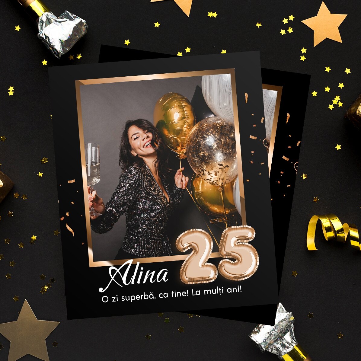 Individuell gestalteter Magnet (10 x 12 cm) mit Foto und Zahl – Herzlichen Glückwunsch zum Geburtsta