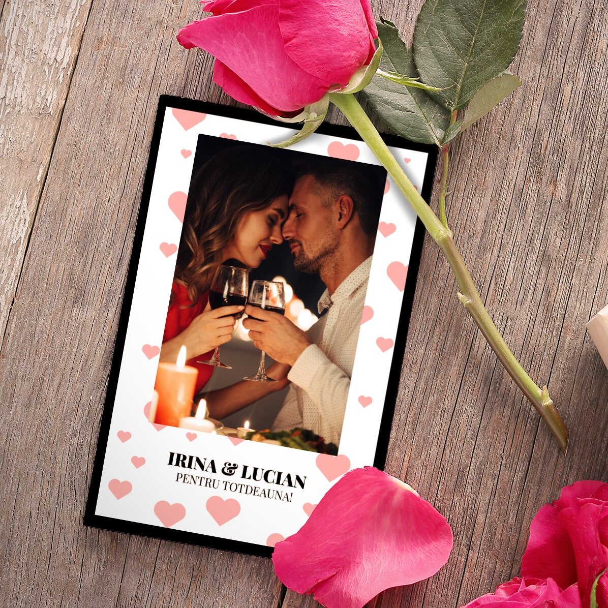 Individuell gestalteter Magnet (10 x 15 cm) mit Text und Foto – Für immer!