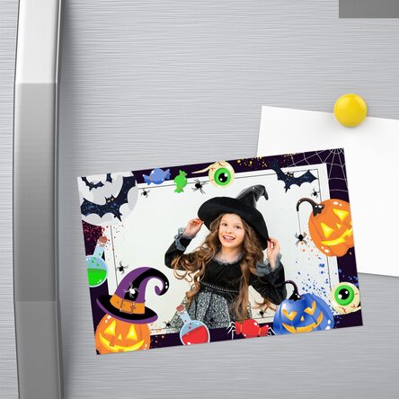 Individuell gestalteter Magnet (15 x 10 cm) mit einem Foto – Halloween