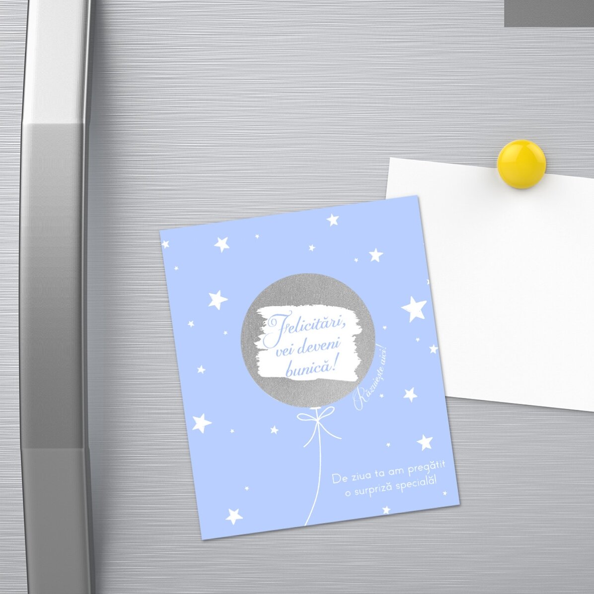 Abkratzbarer Magnet, 10 x 12 cm, individuell mit Text gestaltbar – Surpriza