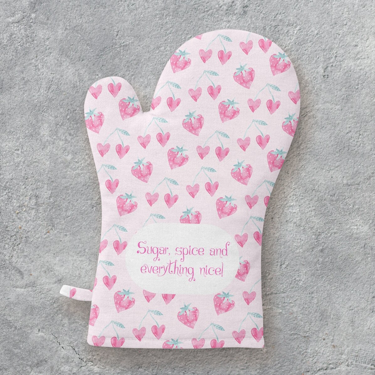 Personalisierter Küchenhandschuh mit Schriftzug – Sweet