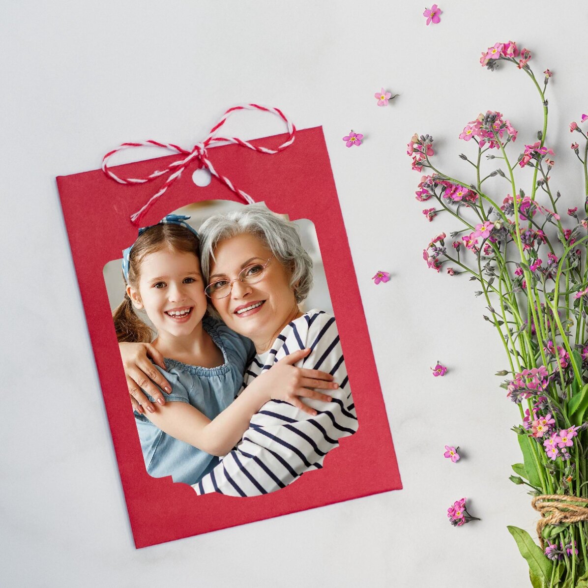 Personalisierter Martisor zum Einpflanzen mit einem Foto