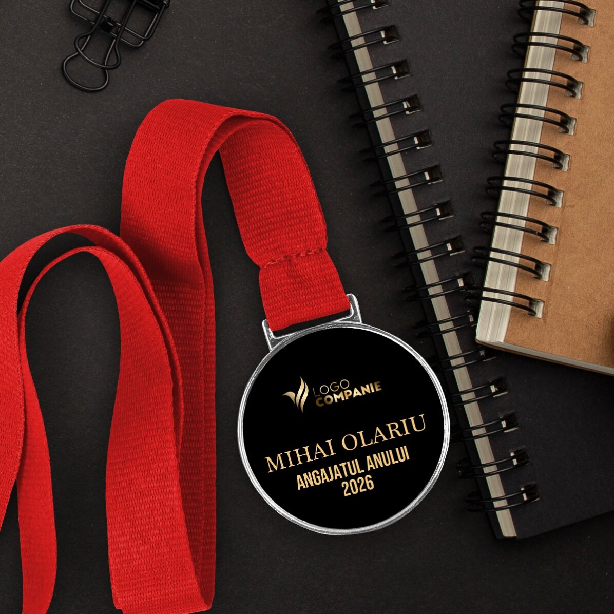 Personalisierte Medaille mit Logo und Text