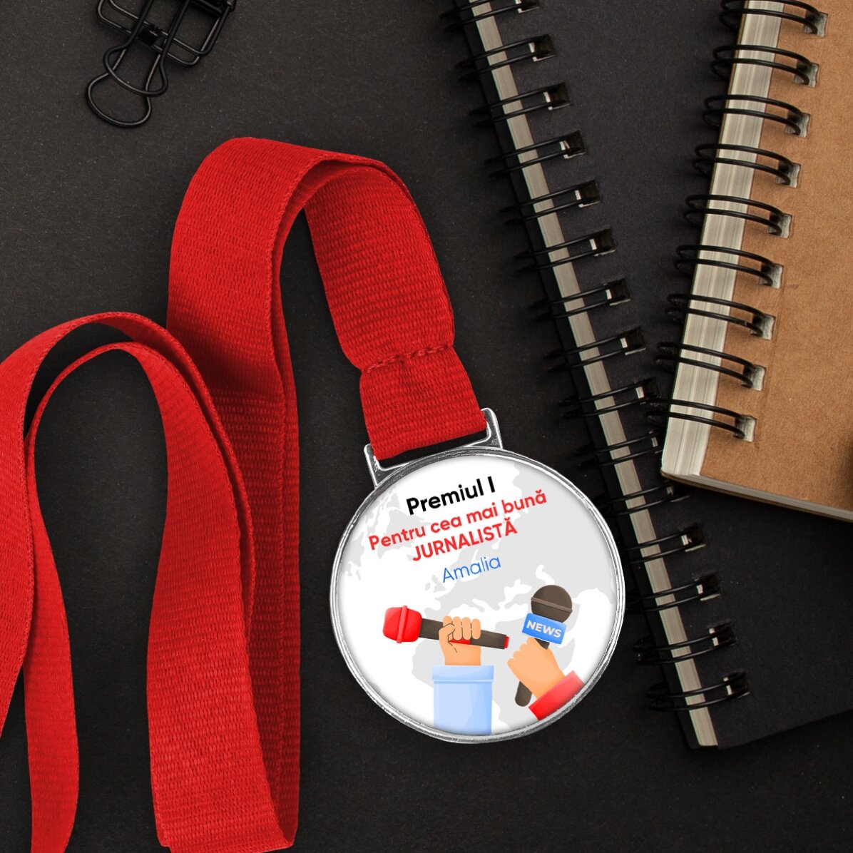 Personalisierte Medaille mit Botschaft – Journalist