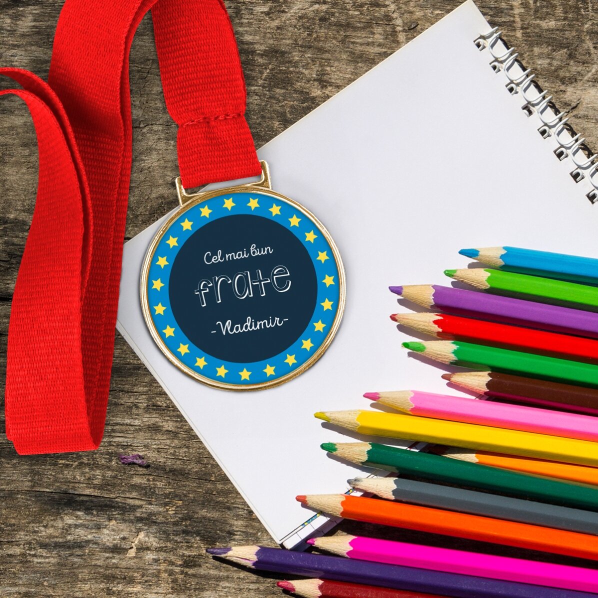 Personalisierte Medaille mit Text – Die beste